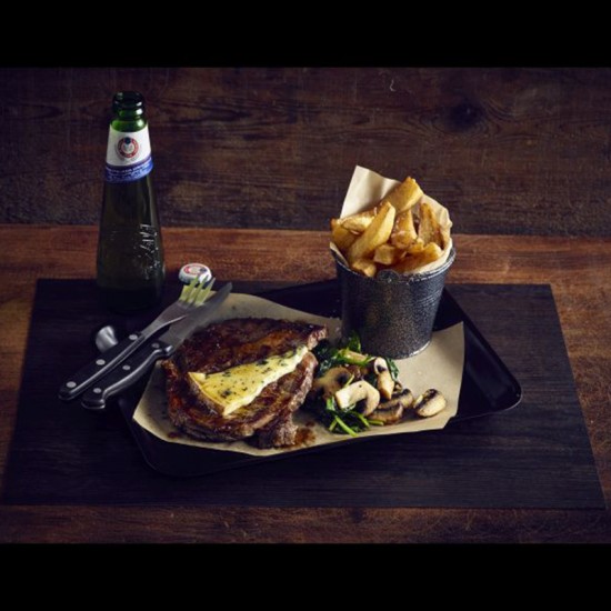 Placemats Neville Genware Vinyl Placemat Dark Wood Effect,